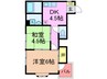 サン山口 2DKの間取り