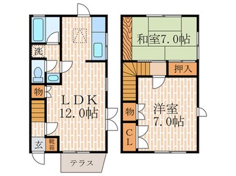 間取図 グリ－ンパレス木幡Ｃ棟