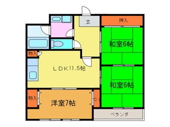 間取図 コア　セカンド山下