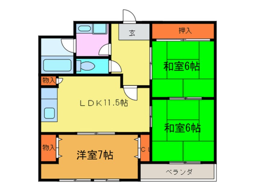 間取図 コア　セカンド山下