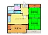 コア　セカンド山下 3LDKの間取り