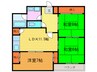コア　セカンド山下 3LDKの間取り