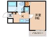 ガゼルノア加島Ⅰ 1Kの間取り