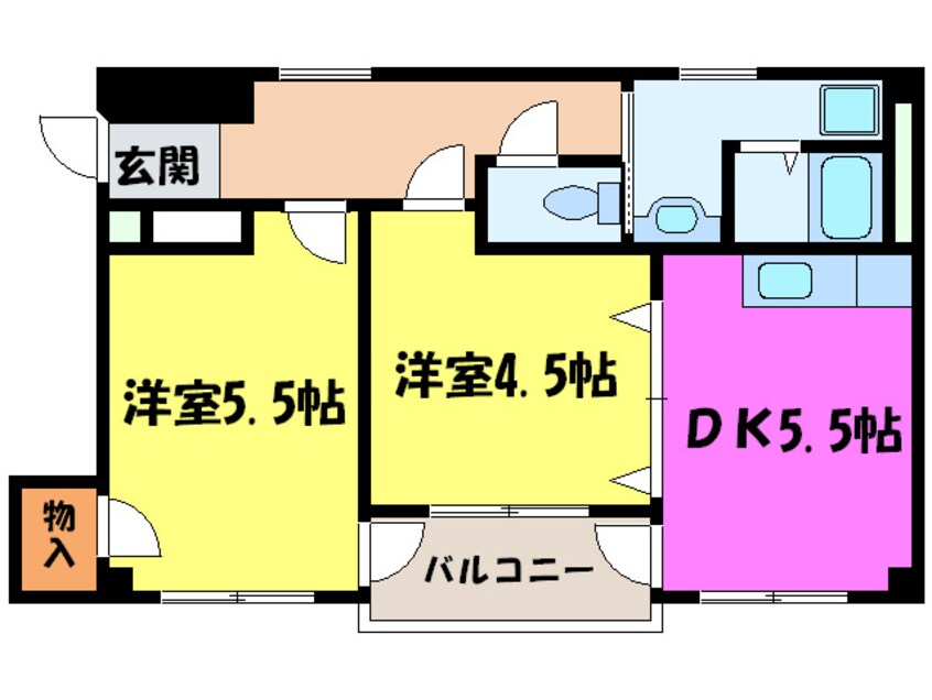 間取図 コンフォ－ト本山