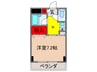 ベルビュ－レ千里山壱番館 1Kの間取り