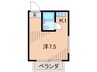 丸橋ハイム 1Kの間取り