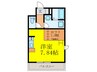 ラフィーネ 1Rの間取り