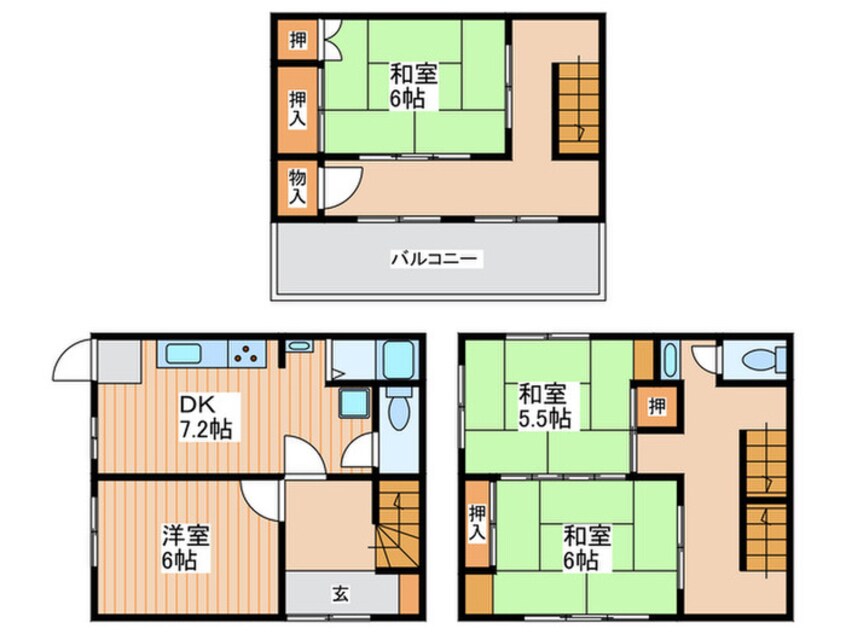 間取図 旭区中宮戸建