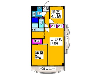 間取図 シャルマンドミ－ル