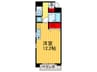 本町フラット 1Rの間取り