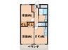 エスポワ－ル みち 2DKの間取り