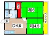 滝内パナハイツⅡ 2DKの間取り