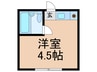 728湯里ハイツ 1Rの間取り