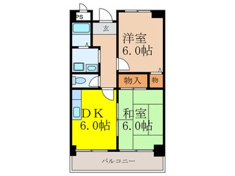 間取図 ホワイトハイツカドタ