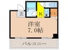 ホワイトハイツカドタ 1Kの間取り