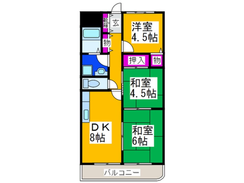 間取図 アルカザーレ国分西