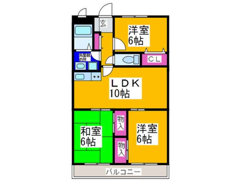 間取図 アルカザーレ国分西