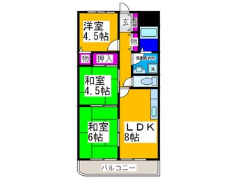 間取図 アルカザーレ国分西