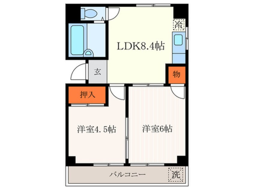 間取図 セントラルハイツ１０１