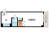 タウンコ－ポくつかけ 1Rの間取り