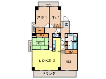 間取図 プリンセスパーク夙川