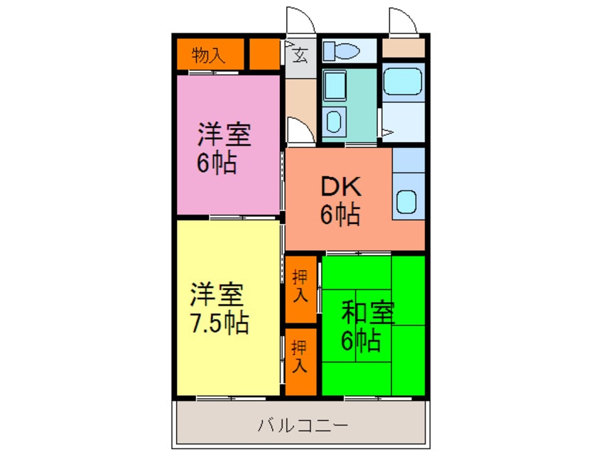 間取図 エステ－トピア日吉