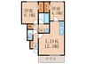 ヴェール桃山 2LDKの間取り