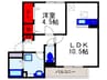ジュネス 1LDKの間取り