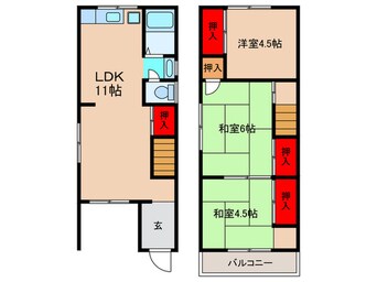 間取図 南津の辺町TM貸家