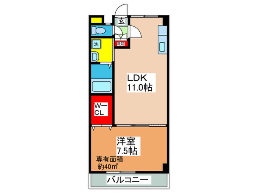 間取図 ウエストキュ－ブ