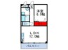 第１マンション寺直 1LDKの間取り