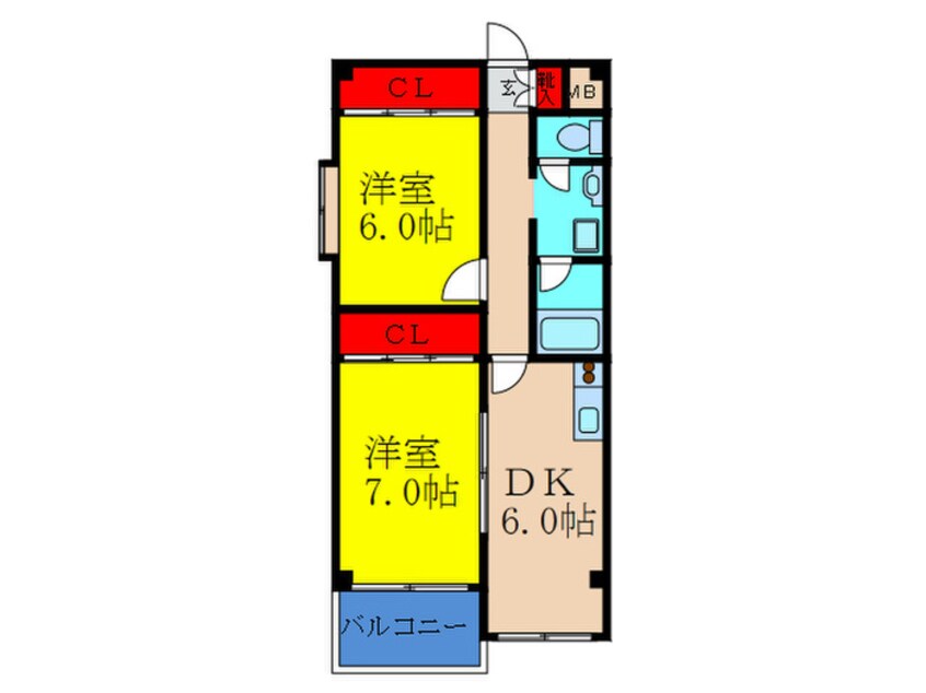 間取図 クラウンハイム豊新