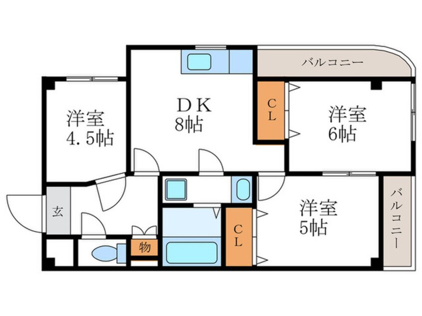 間取図 ソレイユ三宅Ⅰ