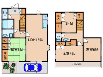 間取図 名木2丁目1-114貸家