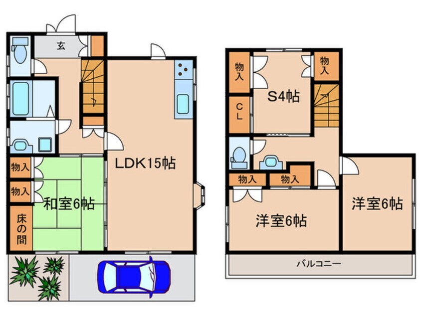 間取図 名木2丁目1-114貸家