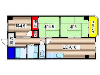 間取図 アップス嵯峨野