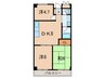 南武庫之荘ア－バンリズ 3DKの間取り