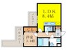 ラクラス新大阪 1LDKの間取り