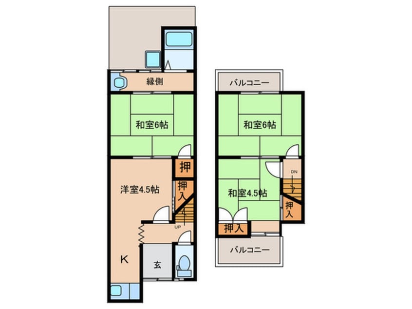 間取図 小倉町南浦15-29貸家