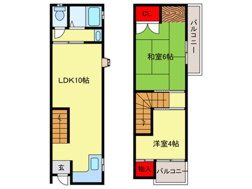 間取図 野崎3丁目貸家