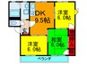 ハイツボナ－ル 3DKの間取り