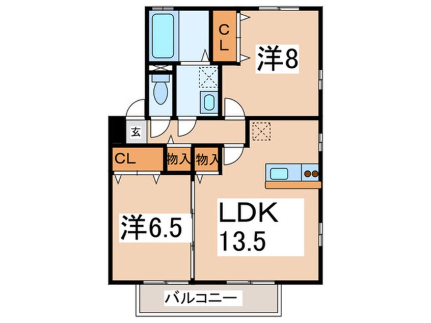 間取図 リビングタウン加美北Ｂ棟