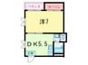 グリ－ン本山 1DKの間取り