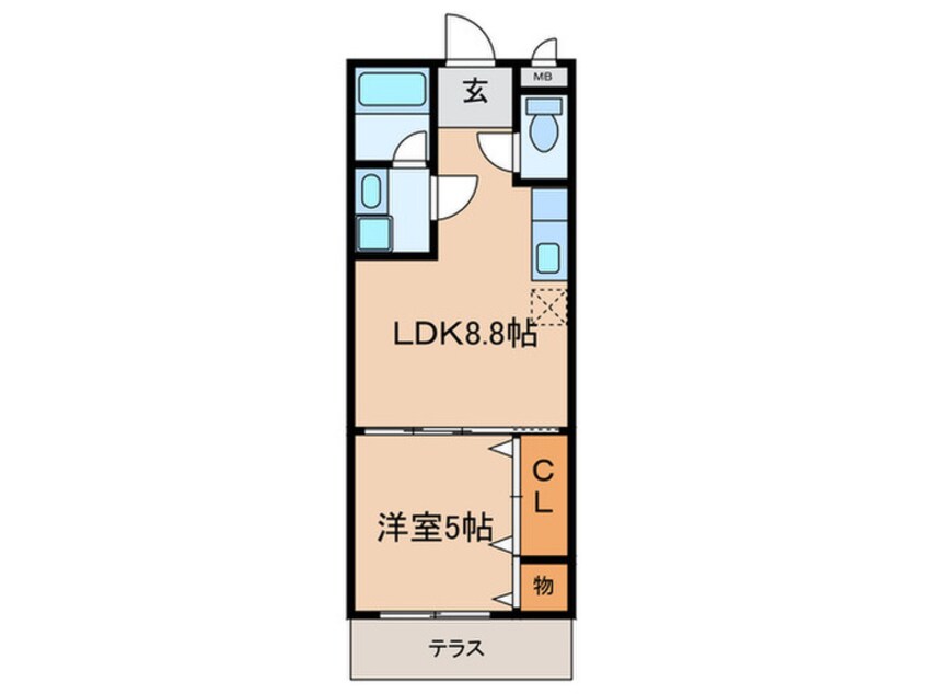 間取図 フジパレス和泉中央Ⅱ番館