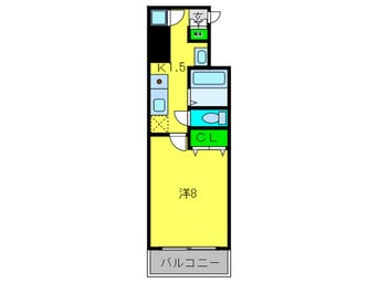 間取図 ﾌﾞﾘﾘｱﾝﾄｺｰﾄ心斎橋ｲｰｽﾄ
