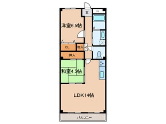 間取図 Ｋｓ　Ｃourt　立花１