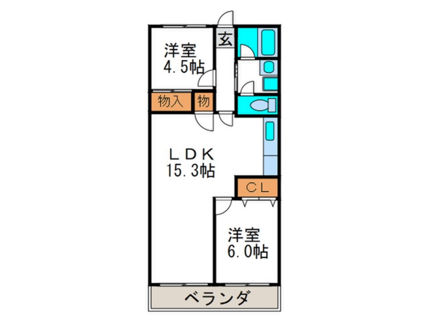 間取図 ハイツ桃山