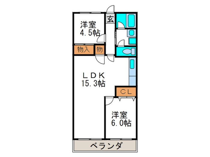 間取り図 ハイツ桃山