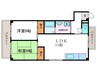 クレスト桂坂 2LDKの間取り