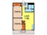 大和コ－ポ 2LDKの間取り